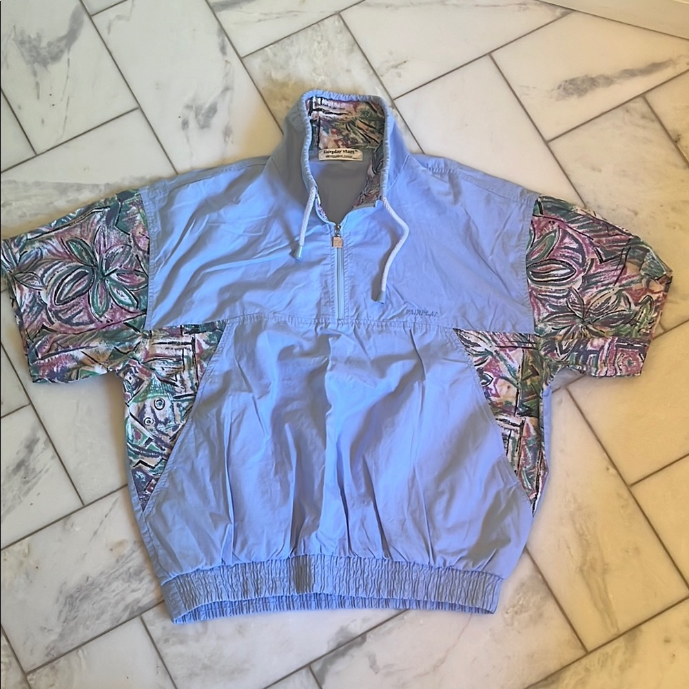 Vintage FairPlay Start Multicolor Pullover Windbreaker Jacket